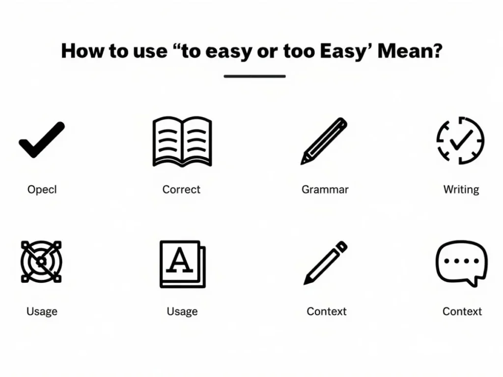 How to Use To Easy or Too Easy