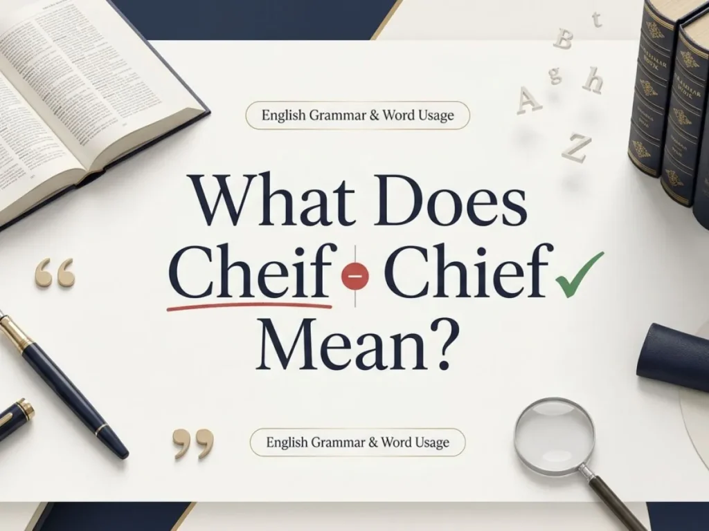 What Does Cheif Mean