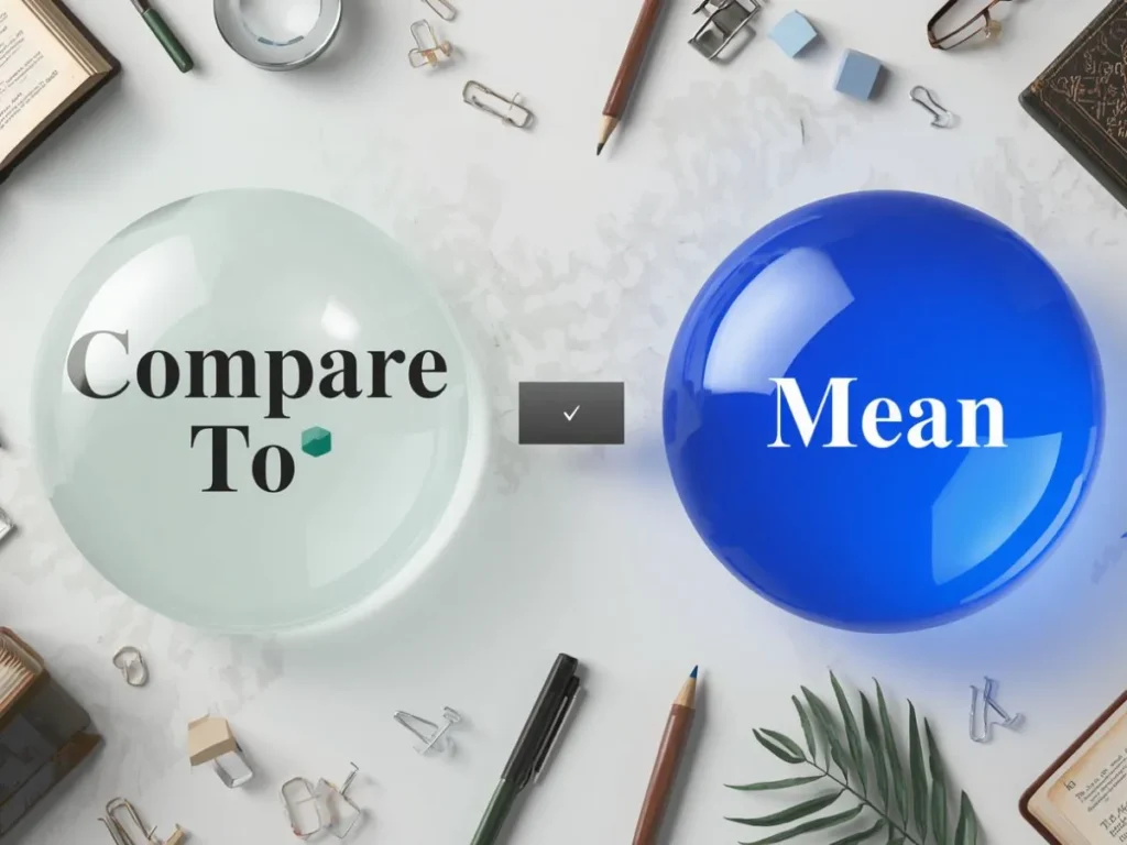 What Does Compare To Mean