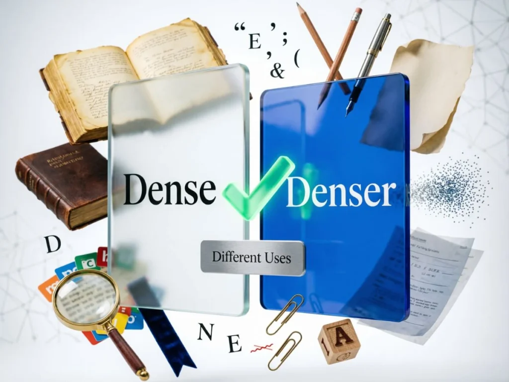 What Does Denser Mean