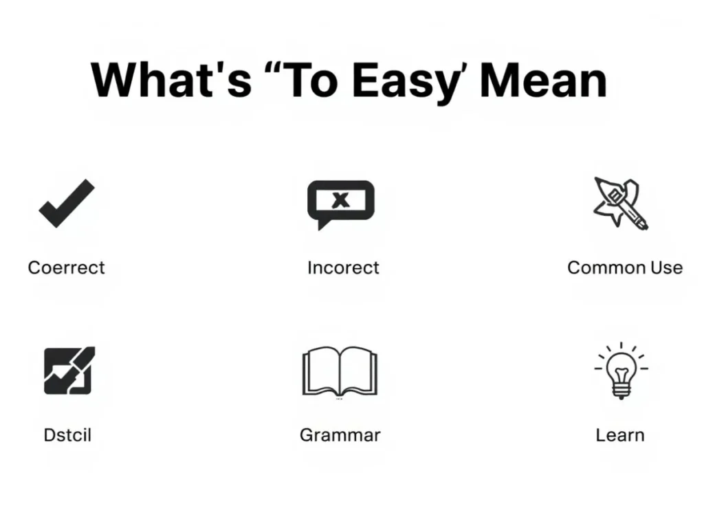 What Does "To Easy" Mean