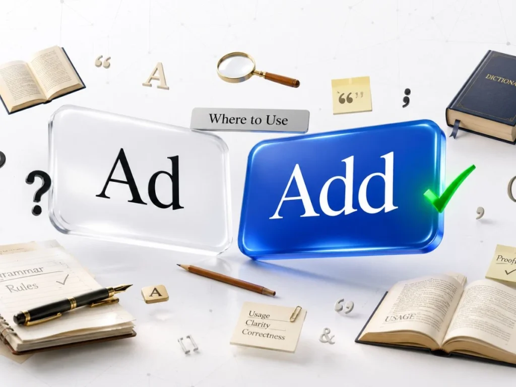 Where to Use Ad or Add
