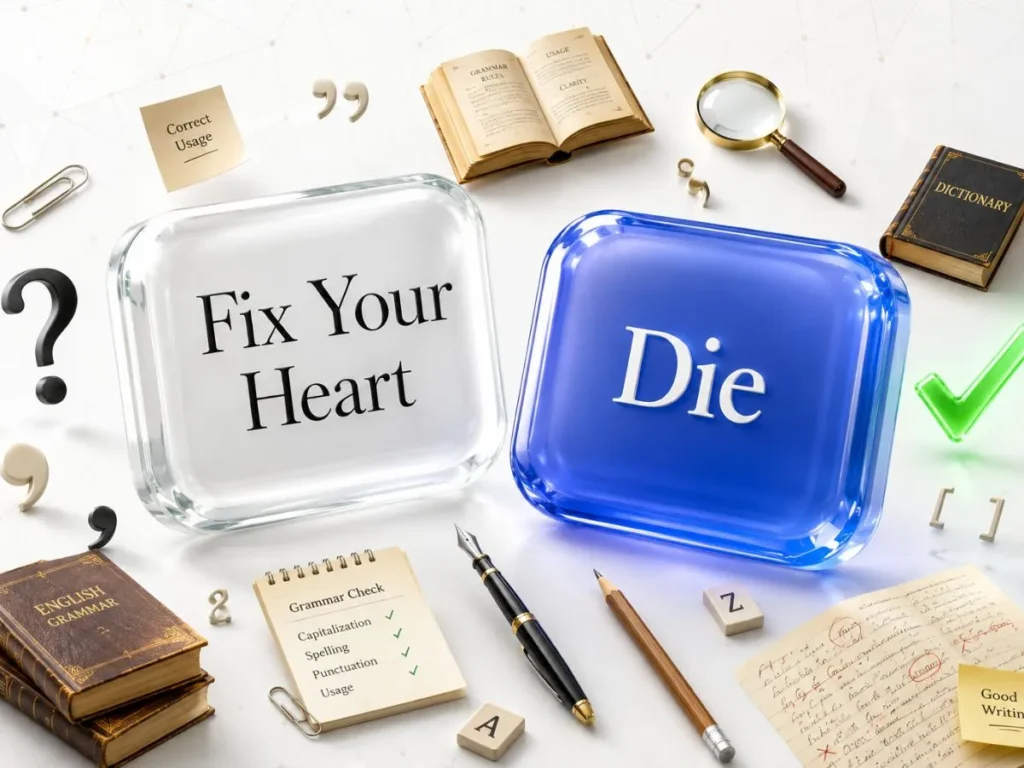 Is “Fix Your Heart or Die” Grammatically Correct
