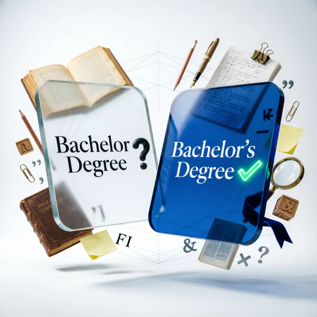 Where to Use Bachelor's Degree or Bachelor Degree