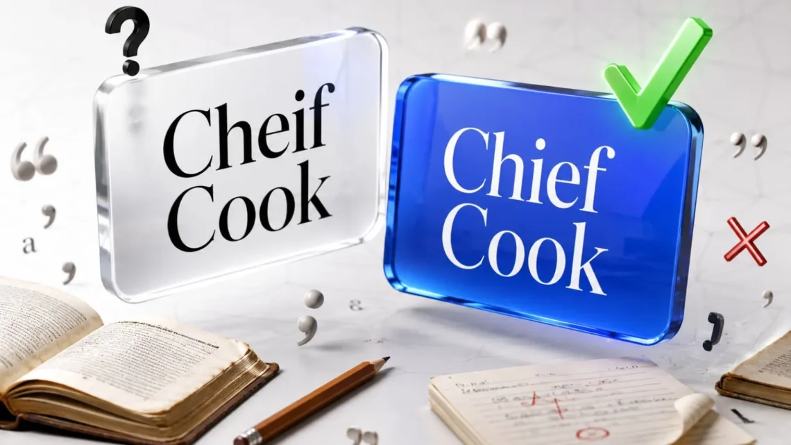 Cheif or Chief Cook