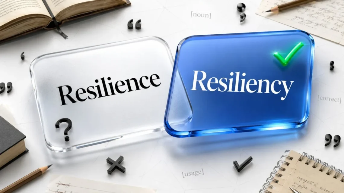 Resilience or Resiliency