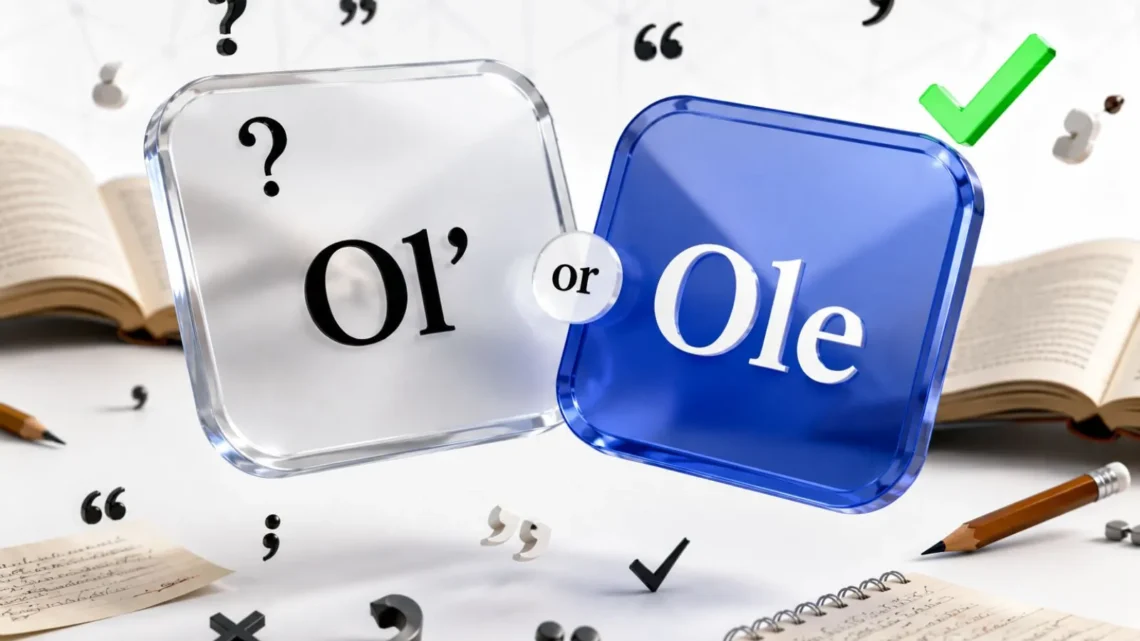 Ol' or Ole