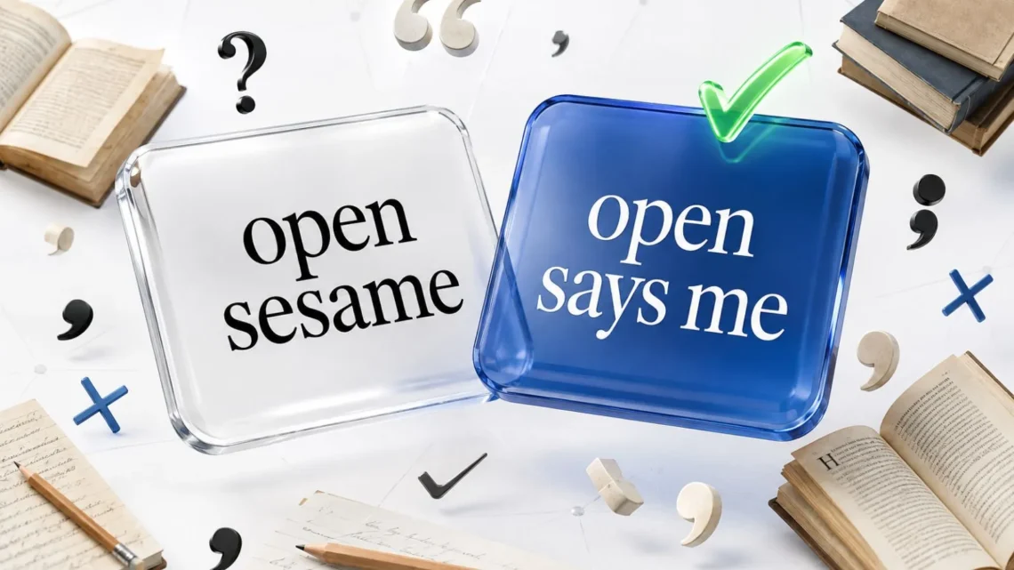 Open Sesame Or Open Says Me