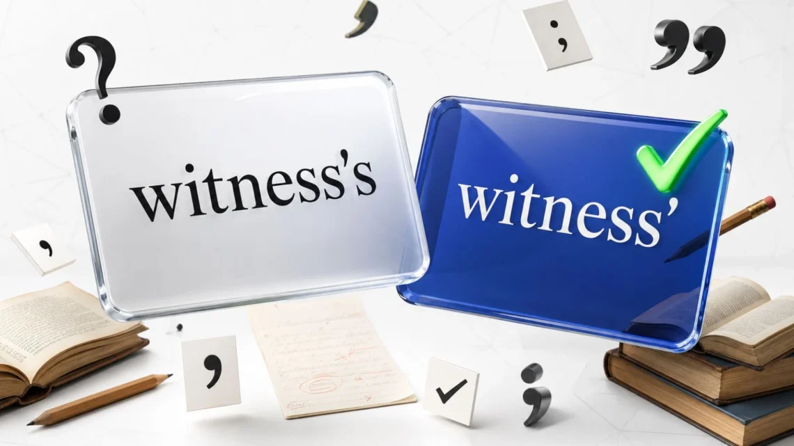 Witness's or Witness'